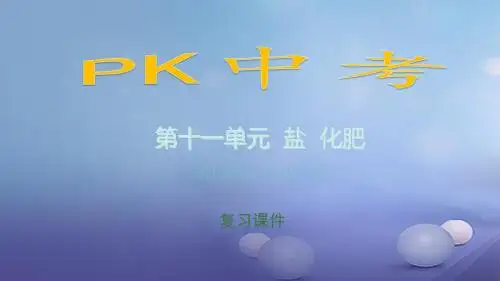 PK中考(安徽专用)中考化学总复习第11单元盐化肥第1课时常见的盐课件