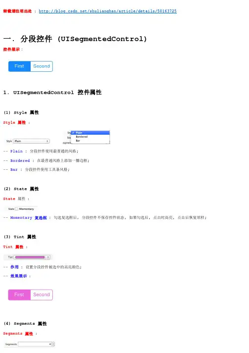 【IOS开发】基本UI控件详解(UISegmentedControlUIImageViewUIProgressViewUISliderUIAlertView)