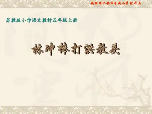 23、林冲棒打洪教头   (第一、二课时)