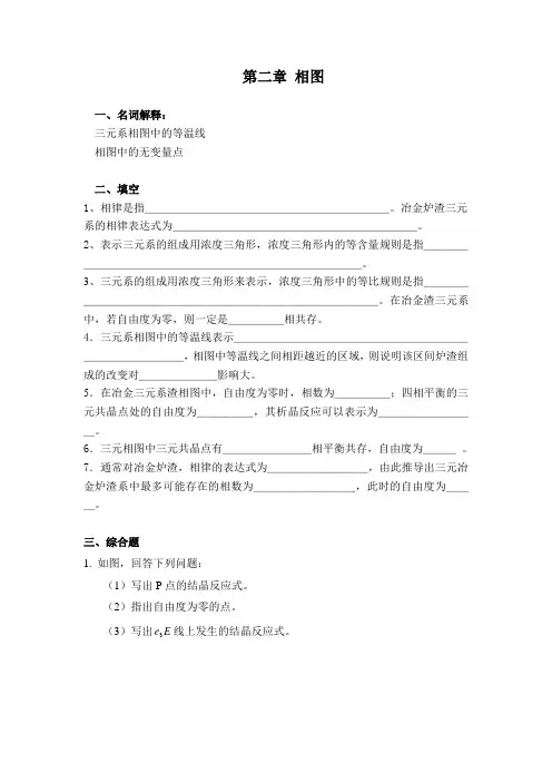 冶金原理复习题第二章