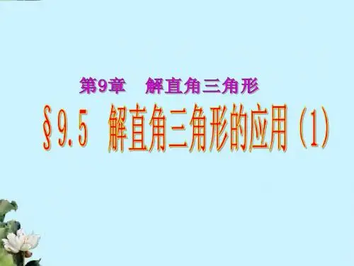 八年级数学下册_95《解直角三角形的应用》课件_青岛版