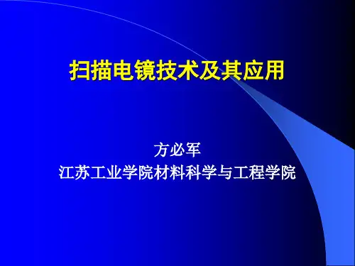 扫描电镜技术及其应用