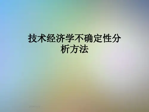 技术经济学不确定性分析方法
