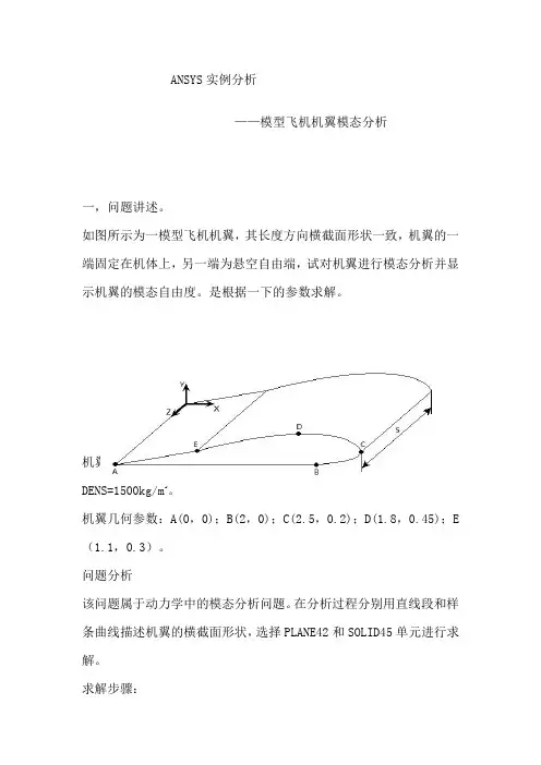 ANSYS实例分析-飞机机翼