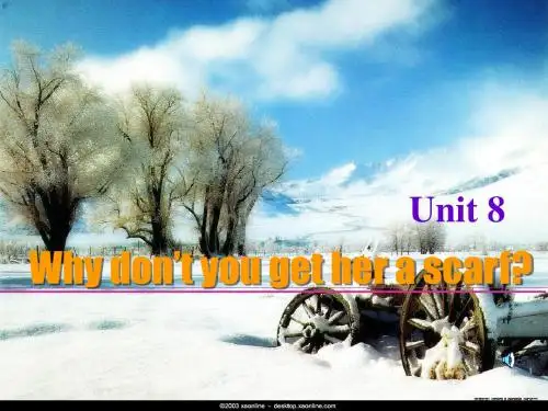 初中英语八年级下册Unit 8 Why don't you get her a scarf-课件4 16页PPT文档