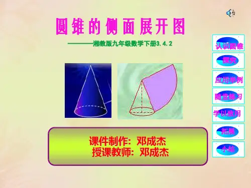 圆锥的侧面展开图