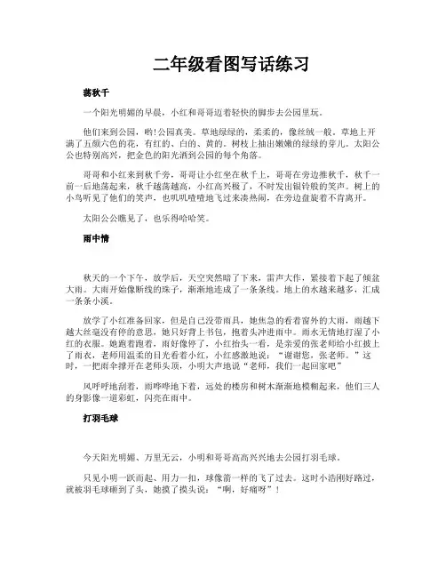 二年级看图写话练习