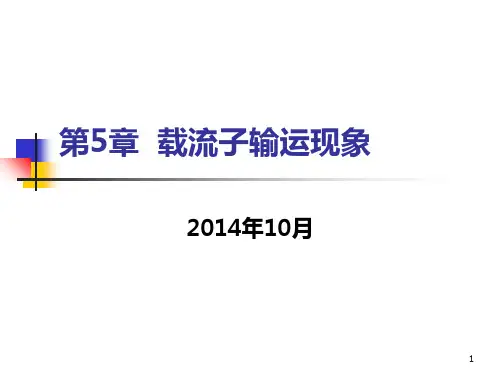 第五章-载流子输运现象