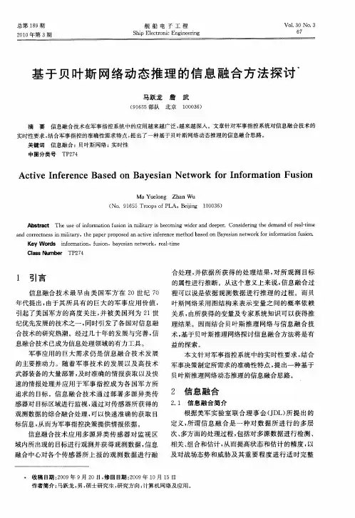 基于贝叶斯网络动态推理的信息融合方法探讨