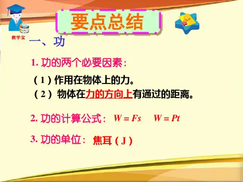 第十五章功和机械能总复习