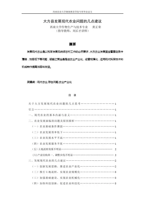 农业产业化论文2
