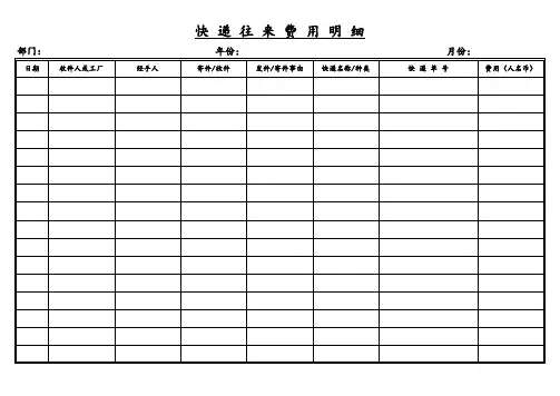 快递费用明细