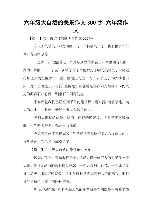 六年级大自然的美景作文300字_六年级作文