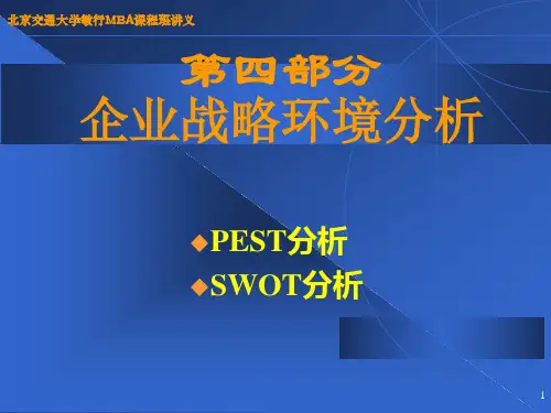 企业战略管理(第四部分:环境分析)
