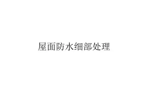 屋面细部构造防水处理技术