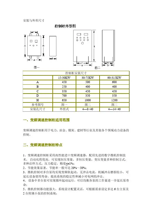 ABB变频控制柜外形尺寸图