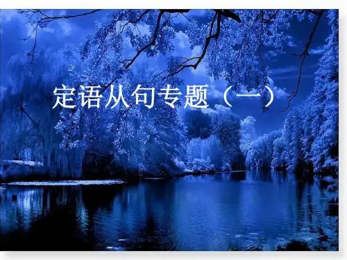 定语从句1
