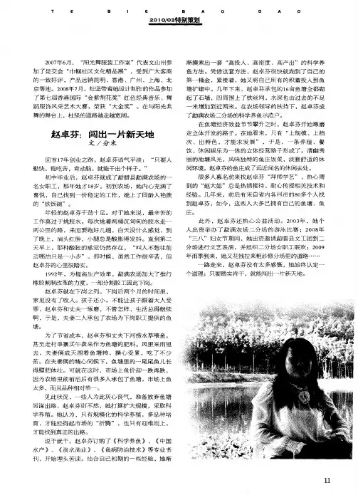 赵卓芬：闯出一片新天地