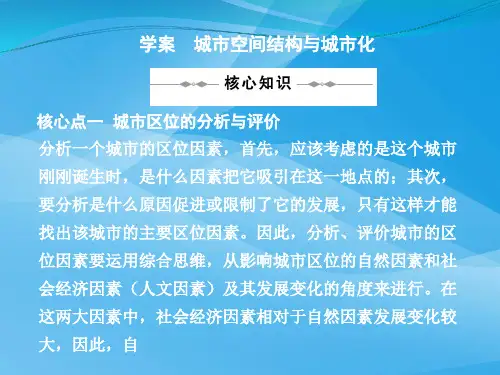 城市空间结构与城市化ppt 人教课标版优质课件