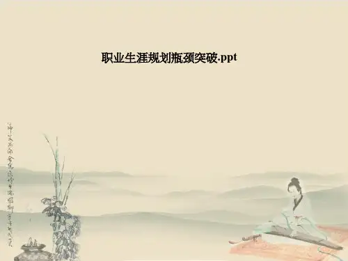 职业生涯规划瓶颈突破