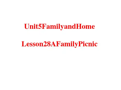 冀教版初中七年级英语上册 《A Family Picnic》Family and Home课件 