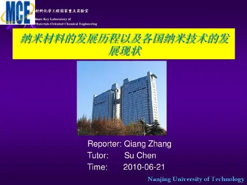 纳米材料的发展历程以及各国纳米技术的发展现状共71页