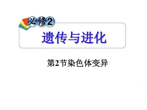 (生用)一轮复习第2节 染色体变异