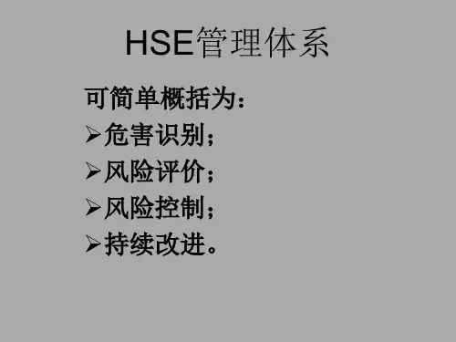 HSE管理体系(培训讲义)