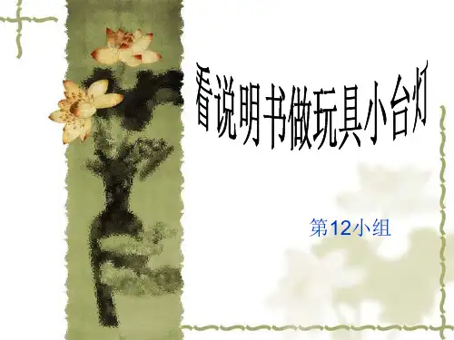 看说明书做小台灯