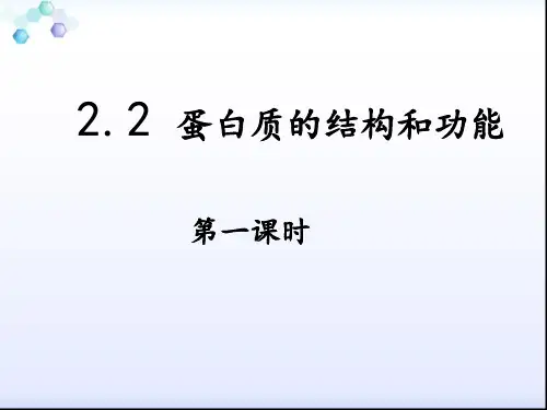 苏教版高中生物必修一第二章 第二节蛋白质的结构和功能 (共27张PPT)