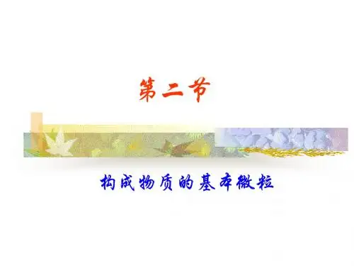 构成物质的基本微粒(1)