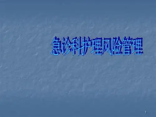 急诊科护理风险管理ppt课件