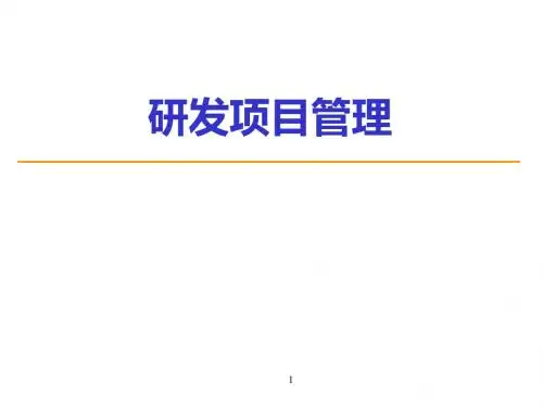 研发项目管理