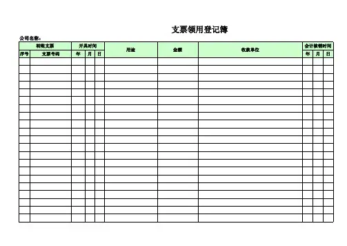 支票登记簿 - 副本
