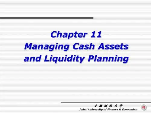 chapter 11 managing cash assets and liability planning