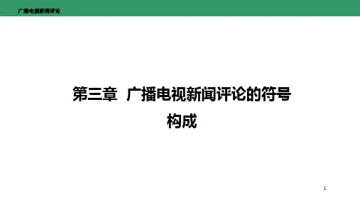 广播电视新闻评论 第三章 广播电视新闻评论的符号构成