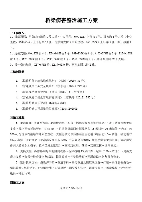 桥梁病害整治方案