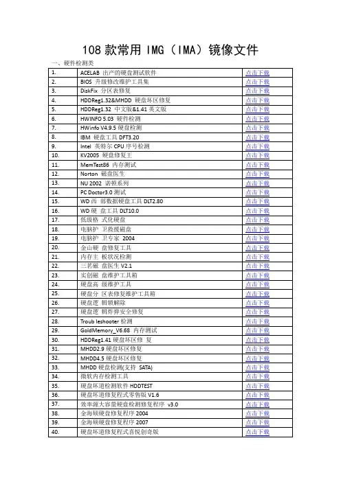 108款常用IMG(IMA)镜像文件