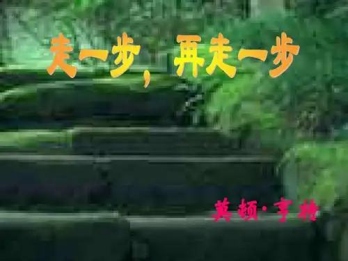 2、走一步再走一步