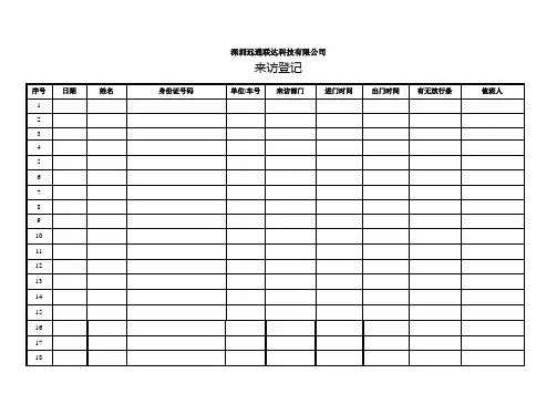 来访人员登记表(模板) 3