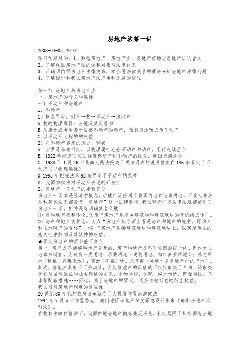 房地产法第一讲