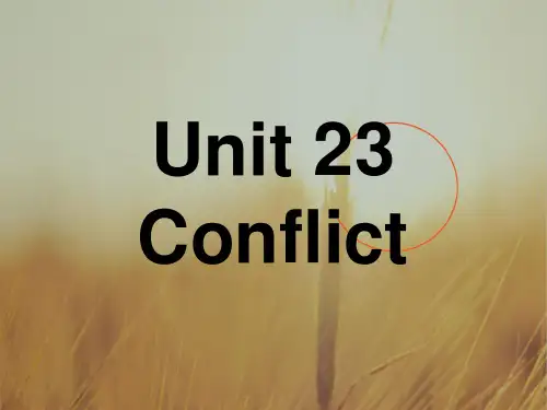 2017-2018学年高中英语选修八北师大版课件:Unit 23 Conflict 23-1 精品