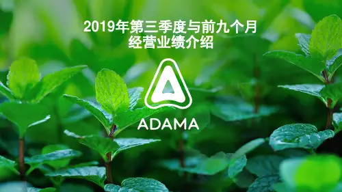 2019年第三季度与前九个月经营业绩介绍