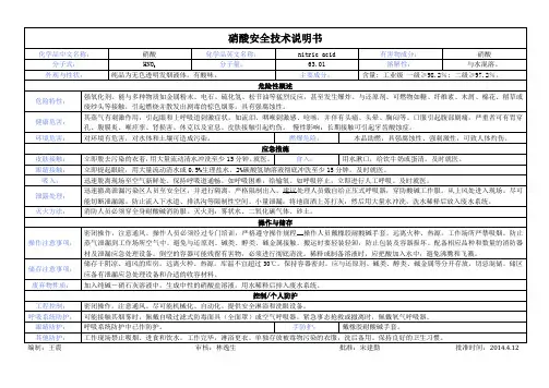 [硝酸安全技术说明书]