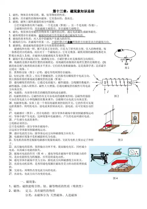 初中物理磁现象知识总结
