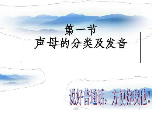 声母的分类与发音ppt课件