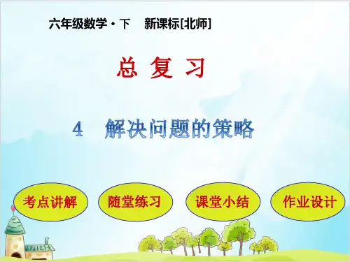 六年级下册数学总复习 解决问题的策略北师大版 课件 