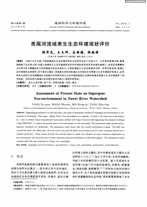 秃尾河流域表生生态环境现状评价