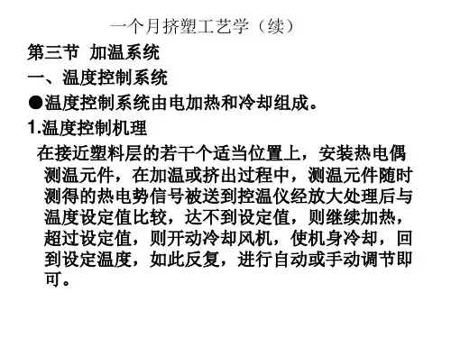 一个月挤塑工艺学