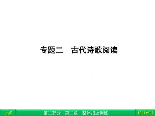 高三语文二轮复习 第2部分 第2章整体把握训练 专题2课件(安徽专版)